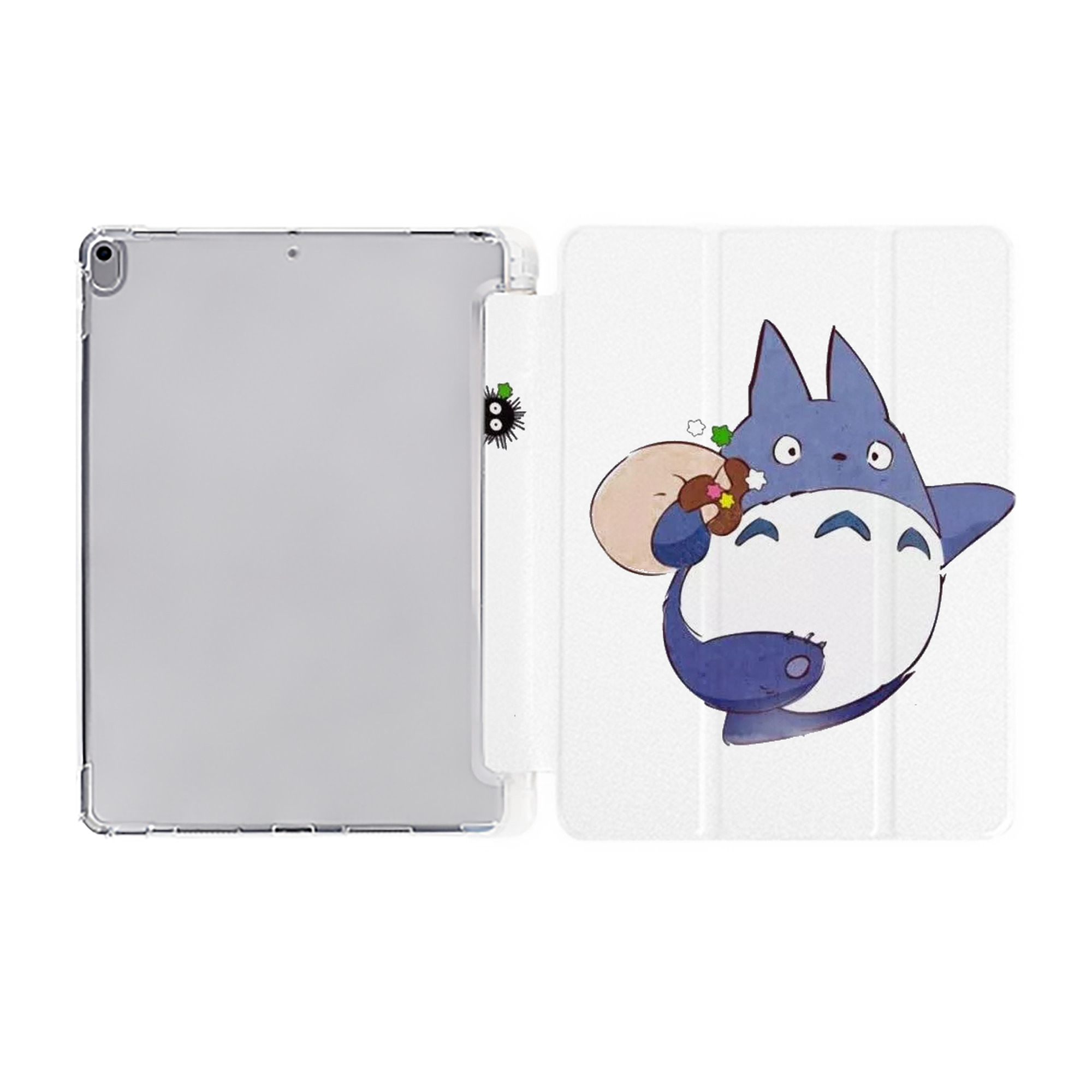 （画像用） となりのトトロ 草壁メイ 草壁サツキ My Neighbor Totoro Satsuki Kusakabe Mei Kusakabe IPad ケース ペン収納付き 三つ折りスタンド PUレザー×シリコン 対応機種9.5/10.5/10.9インチ